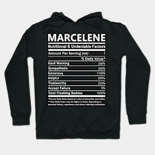 Marcelene Name T Shirt - Marcelene Nutritional and Undeniable Name Factors Gift Item Tee Hoodie